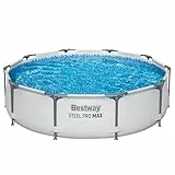 BESTWAY 56406D - Piscina Desmontable Tubular Steel Pro Max 305 x 76 cm, Multicolor