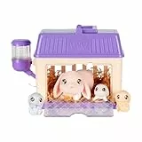 Little Live Pets Conejita de los Minis Sorpresa de mamá Cuida de mamá hámster o mamá conejita en su caseta para Descubrir 2, 3 o 4 minibebés