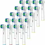 GENKENT Recambios Cepillos Cabezas de Dientes Compatibles con Recambios Cepillos Oral B Braun, 20 Piezas Profesionales para Repuesto de Cabezas de Oral B Pro Series 1/3