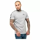 Lonsdale Brindister T-Shrit, Marl Grey/Black/White, L para Hombre