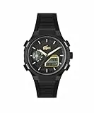 Lacoste Reloj de Cuarzo Multifuncional Analógico-Digital para Hombre Colección LC33 con Correa de Silicona Negra - 2011435