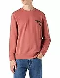Wrangler Slogan Crew Sudadera, Withered Rose, Small de los Hombres
