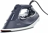 AEG SI6-1-2MN Plancha de Vapor - 2400W, Golpe de Vapor 200g/min, Vapor Continuo 40g/min, Función Antigoteo y Antical, Suela Cerámica, Sensor apagado, Calentamiento rápido, 330ml, Azul