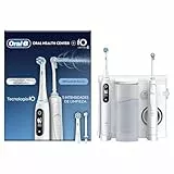 Oral-B Centro De Salud Bucal Irrigador: Irrigador Dental de Agua, Cabezal Oxyjet, Cabezal Water Jet + Cepillo de Dientes Eléctrico iO6 con Cabezal de Recambio, Regalos Originales para Mujer y Hombre