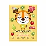 Montagne Jeunesse - Mascarilla Facial - 7th Heaven Mascarilla de Tela Animal Mask - Revitalizante - Ingredientes Naturales - Estampado de Tigre - Crema Hidratante Facial Mujer