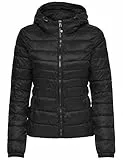 ONLY Onltahoe Hood Jacket Otw Noos, Chaqueta Mujer, Negro (Black Black), 40 (Talla del Fabricante: Medium)