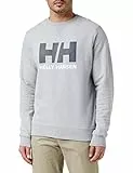 Helly Hansen Hombre Sudadera HH Logo Crew, Gris melange, L