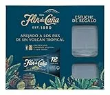 Flor de Caña Ron Premium, 12 Años, 700 ml con Dos Vasos de Regalo