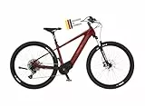 Fischer Montis 7.0i Hombre y Mujer, 43 cm, Motor Central de 70 NM, batería de 36 V, Bicicleta de montaña eléctrica, Morado, 43cm-630Wh