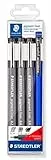 Staedtler 308 S1WP3 . 3 rotuladores negros + un portaminas de regalo, negro