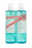Sensilis - Purify Essential Cleanser, Gel Limpiador Purificante y Matificante, Regula los Niveles de Sebo, con Ácido Hialurónico y Zinc, para Pieles Mixtas y Grasas - 2 x 400 ml