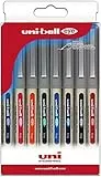 Uni-ball Estuche Rollers tinta líquida UB-157 colores surtidos 8 uds