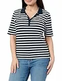 Tommy Hilfiger Polo de manga corta Mujer 1985 Pique Regular Fit, Multicolor (Dark Night Navy/ Ecru Stp), S