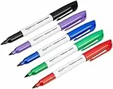 Amazon Basics Paquete de 12 Rotuladores permanentes, Colores surtidos