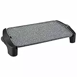 Jata GR558 Plancha de Asar, Antiadherente, Resistencia al rayado, 2500 W, Medidas 46 x 28 cm, Resistencia en forma M, Fabricada en España, Fácil limpieza, Bandeja recogesalsas ( Material Cerámica)