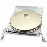 Espejo Compacto con Aumento 1X/10X Espejo de Maquillaje de Doble Cara Dorado Champán, Espejo de Bolsillo Pequeño, Espejo de Bolsillo Pequeño o Espejo de Monedero (Oro Champán)