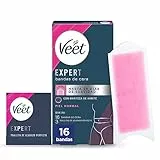 Veet Expert Bandas de Cera Fría Depilatoria para Depilación de Ingles, Área del Bikini, con Manteca de Karité, 16 tiras