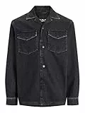 JACK & JONES Rddrob Ri 329 Sn-Camiseta para Hombre Chaqueta Vaquera, Black Denim, M