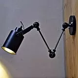 Lámpara De Pared De Brazo Largo - Aplique Negro Industrial Vintage - Lámpara De Pared De Brazo Largo Extensible Retro, Lámparas De Noche De Metal Negro, Para Dormitorio, Escaleras, Restaurante