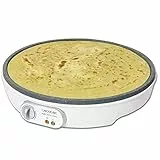 Cecotec Crepera Fun Crepestone. 1000 W, Placa con Revestimiento Antiadherente RockStone, Termostato Regulable, Rodillo Esparcidor y Espátula Incluidos, Indicador luminoso, 30,5 cm