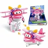Super Wings Transforming Ellie, Avión de Juguete, Figura de Acción, Personajes Robot Transforming, Juguetes para Niños y Niñas Edades 3 4 5 6 7 8 Años