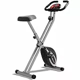 Ultrasport F-Bike Bicicleta Estática Plegable hasta 130 KG, Extra Silencioso con Sillín de Confort Ajustable I Bici Estática Plegable Indoor, Bicicletas Estáticas (Negro-Plata)