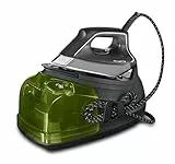 Rowenta Perfect Steam Pro DG8626F0 - Centro de planchado (2400 W, Golpe 450, vapor 120 g/min, suela Microsteam Laser 400, función ECO), color negro (Reacondicionado)