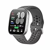 Amazfit Bip 6 Reloj inteligente 46 mm, batería de 14 días, pantalla AMOLED 1,97', GPS, mapas, IA, llamadas y mensajes de texto por Bluetooth, rastreador sueño,140+ modos de entrenamiento,5 ATM, Carbón