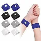 ACWOO Pulseras Antimareo Niños y Adulto, 4 pares Pulsera Acupresion Anti Nauseas, Bandas para Enfermedad Marítima, Bandas Elásticas para Viajar en Barco Coche Avión y Embarazo, sin Efectos Secundarios