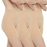 INNERSY Braga Pantalon Anti Roce Boxer Mujer Pantalones Cortos Deporte Culotte Antirozaduras 3 Pack (XL, 3 Beige)