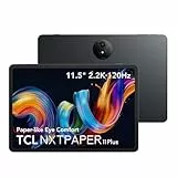 TCL NXTPAPER 11 Plus Tablet, 11.45' 2.2K NXTPAPER 4.0 Display, MediaTek Helio G100, 256GB ROM (8GB + 8GB RAM Expansion), 8MP Cámara Frontal, 8MP Cámara Trasera, Android 15, Gris Oscuro