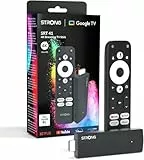 STRONG - Streaming Box Android TV 4K UHD - SRT41 - Google TV HDMI Key - Chromecast Built-in - Compatible con la Asistencia Vocal Google - Dolby Atmos - Fácil de Instalar - Formato Stick - Negro