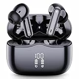 Auriculares Inalambricos Bluetooth, Auriculares Bluetooth 5.4, 40H HiFi Estéreo Cascos Inalambricos con Reducción de Ruido 4 Mic, Pantalla LED, IP7 Impermeable, Audifonos Carga Rápida, Ajuste Cómodo