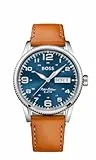 BOSS Reloj Analógico de Cuarzo para Hombre Colección Pilot Vintage con Correa de Cuero Marrón Claro - 1513331