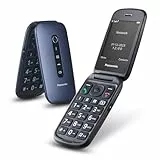 Panasonic KX-TU550EXC 4G Essentials Clamshell Teléfono Móvil Para Personas Mayores, Cámara De 1.2 MP, con Pantalla Grande de 2.8', 300 Horas De Tiempo En Espera, Azul