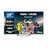 Haier QLED 4K UHD H65S80EUX - Smart TV 65', Google TV, Dolby Audio, HDR 10, Smart Remote Control, Google Assistant, Bluetooth 5.1, DBX TV, HDMI 2.1 x 4, Sin Marcos, 2024