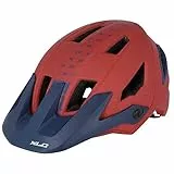 XLC Enduro Casco de Bicicleta, Adultos Unisex, Rojo y Azul, 58-62