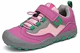 Mishansha Botas de Senderismo Niña Cómoda Zapatos de Correr Niño Ligero Calzado montaña Correr Rosa 26