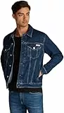 Calvin Klein Cazadora vaquera Hombre Slim Denim Jacket con botonera, Azul (Denim Dark), XS