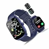 STECEi Reloj Inteligente Hombre Mujer, 1.95' HD Pantalla Curva Smartwatch con Llamadas Bluetooth, Monitor de Ritmo Cardíaco y Sueño, Pulsera Actividad 110+ Modos Deportivos, Impermeable IP68, Azul