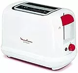 Moulinex Principio LT160111 - Tostadora de dos ranuras cortas con bandeja recoge-migas con 7 niveles de tueste, motor de 850 W, modo descongelación y botón apagado, para gran variedad de pan