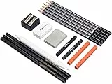 Amazon Basics lápices para dibujos y bocetos, 17 Unidad, Paquete de 1, Negro