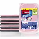 Vileda Actifibre Soft I Pack de 10 Bayetas 100% Microfibra | Limpieza Profesional | Alta Absorción y Sin Rayas | para Superficies Lisas