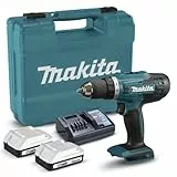 Makita DF488D004 Taladro Atornillador, 18V, 42Nm, 2,0Ah, 2 Baterías