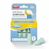ZIIEVOE Tapones Oídos Ruido Dormir - Estructura de Absorción de Sonido de 5 Capas Patentada + Partículas Super Aislantes de 36dB, Rebound Lento y 0 Presión (Azul, talla única)