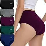 IceReco Bragas Mujer Algodon Talle Alto Braguitas Postparto Cintura Alta Cómodo Pack de 5 Culotte Ropa Interior Bragas Reductoras Braguitas de Control para Mujer Algodón Negro Gris Rojo Azul Verde L