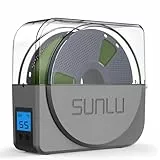 SUNLU Oficial Secador de Filamento con Ventilador de Circulación, Caja de Almacenamiento y Secado para Filamento de Impresora 3D 1.75 2.85 3.00mm, Elimina la Humedad del Filamento, S1 Plus Gris