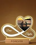 Panorama Lámpara Personalizada - Corazón e Infinito - 22x15 cm - Iluminación LED Nocturna ideal para la Mesita Noche - Regalos Originales para Hombre, Mujer, Parejas en San Valentín o Aniversario.