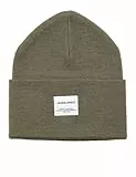 JACK & JONES Knit Beanie Jaclong-Gorro de Punto Noos, Verde Oliva, Talla única Hombres