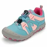 Mishansha Unisex Zapatos de Senderismo Niños Zpatillas para Correr Antideslizante Transpirable Niñas Calzado Deportivo, Rosa Azul 27 EU